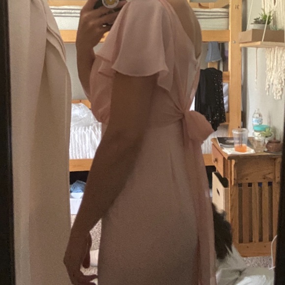 slinky bow back maxi bridesmaid dress - Picture 5 of 8